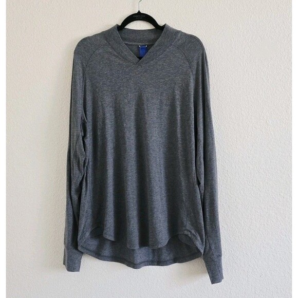 Kit and Ace Top Size XL Long Sleeve Cotton Cashmere Blend Shirt V-neck - Picture 1 of 5